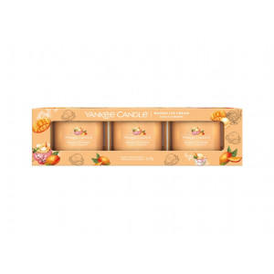 Yankee Candle Illatgyertya Votives Mango Ice Cream Packed Filled 3x37gr YCL4007 Kifutó termék!