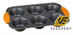 Berlinger Haus Muffin sütő márvány bevonattal szilikon fogóval 6 csészés Granit Diamond Line BH 1137 