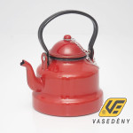 Zománcozott teáskanna piros 1,5 liter