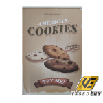 Fém doboz szögletes Cookies felirattal HU154