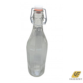 Csatos tároló üveg 10 szögletű 1 literes 5999036112021