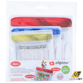 Alpina Tároló zacskó 6 db újrahasználható műanyag 871125225425