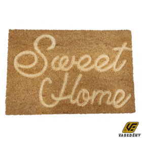 Kókusz lábtörlő 60*40 cm szögletes Sweet Home felirattal CR-8979